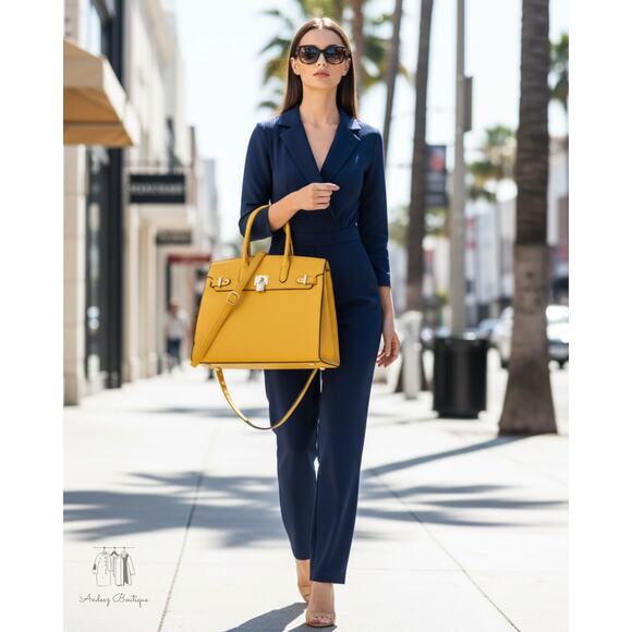 None and/or Unknown Accessories - Women’s Faux Leather Satchel Tote Bag & Wallet Set - Vibrant Yellow (Y0490)‎